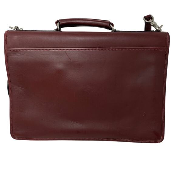 Sacoche International Leather Messenger Bag Oxblood Leather Multi Pocket 16" - Picture 3 of 6